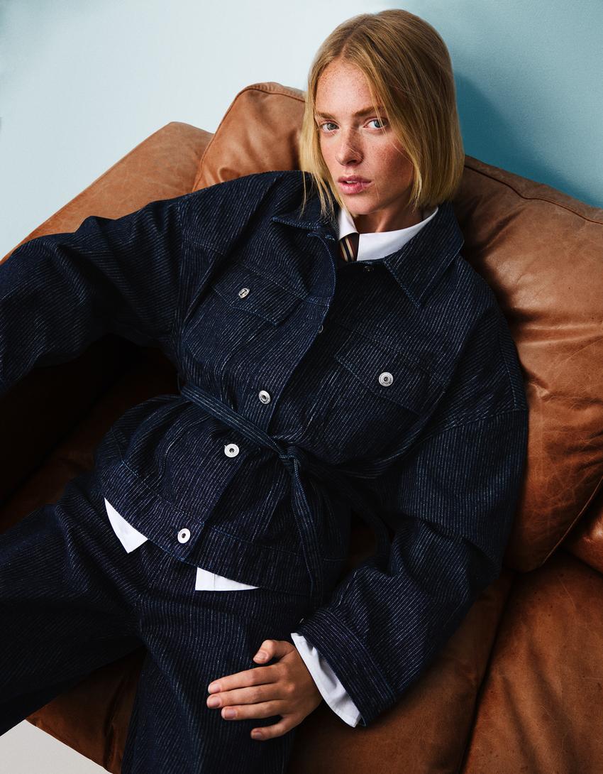 Veste En Jean Texturée