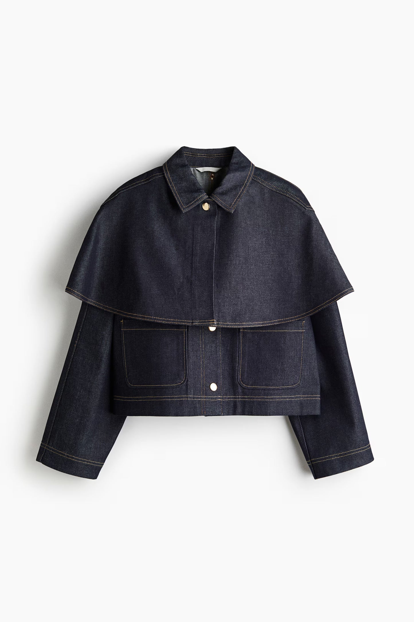 Veste En Denim Avec Détail Façon Cape