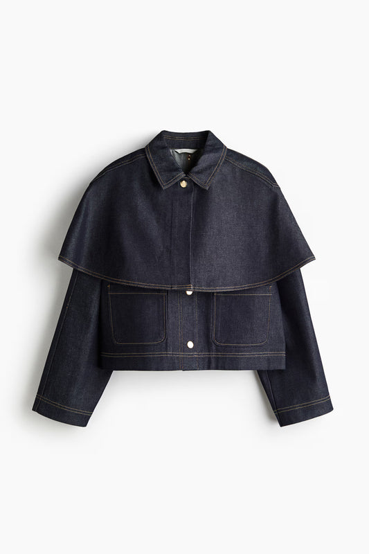 Veste En Denim Avec Détail Façon Cape