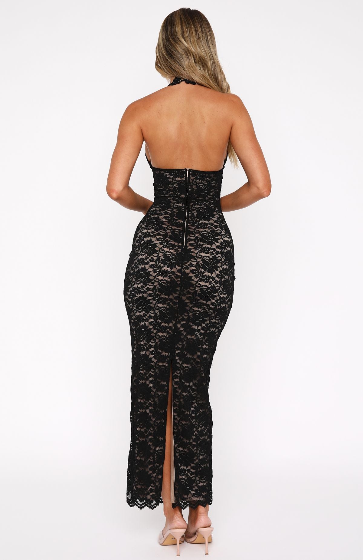 Robe Longue Dentelle Noire